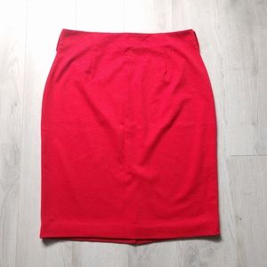Spiegel Red Knee High Skirt